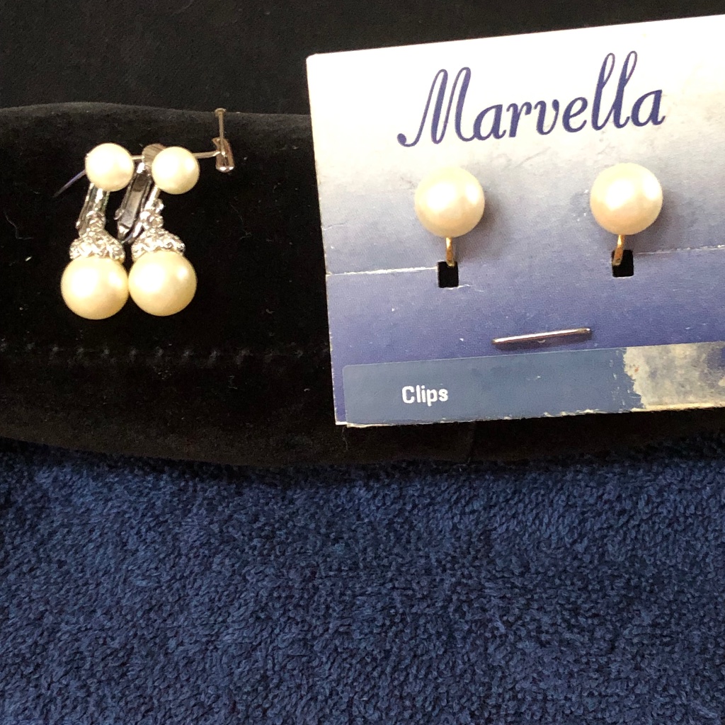 Marvella Clip Pearl And Pearl Crystal Drop Earrings 19$